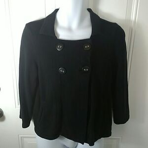 Madison black sweater with large buttons